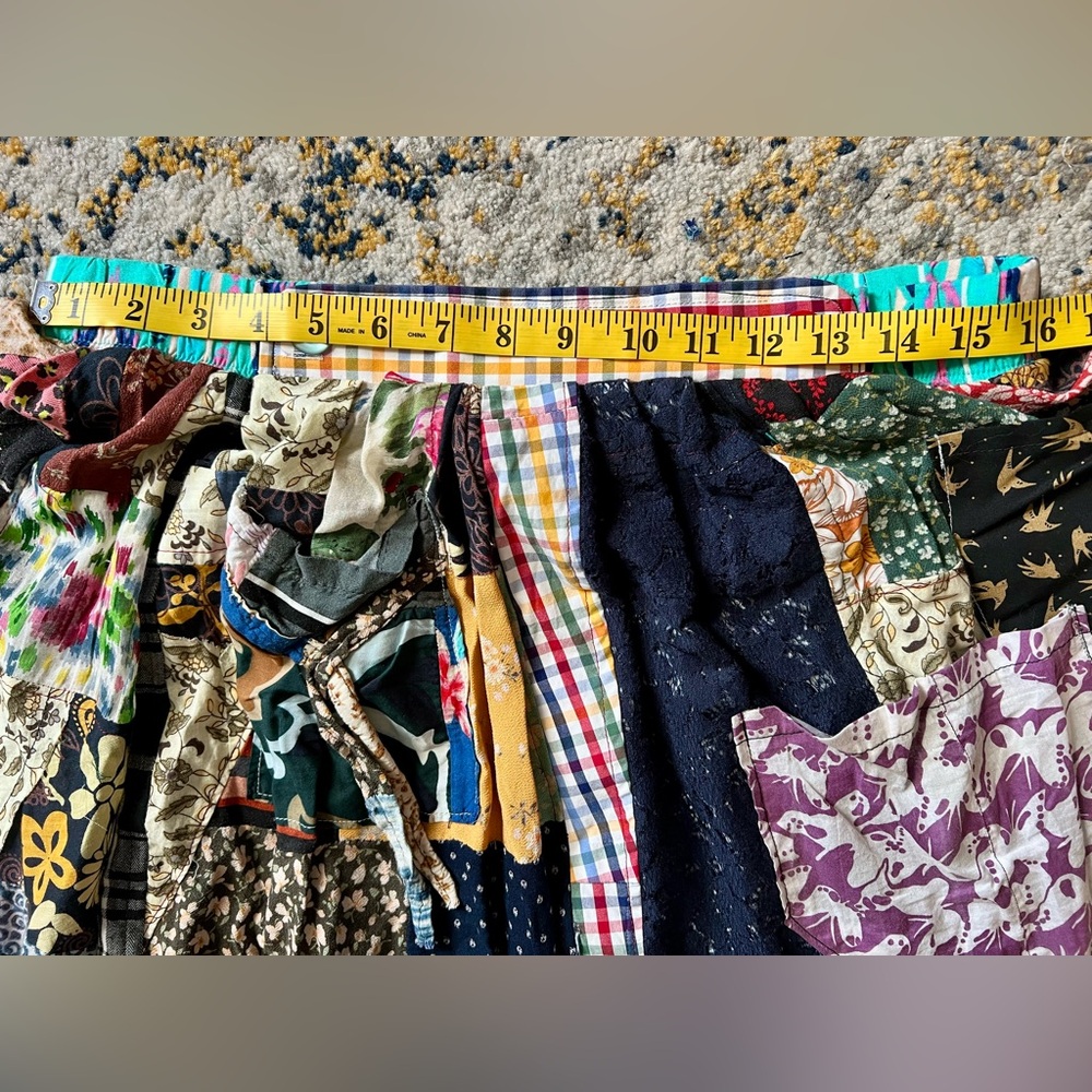 Vibrant Patchwork A-Line Skirt - image 8